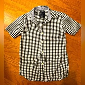 NAUTICA Boys’ Short Sleeve Plaid Button Down